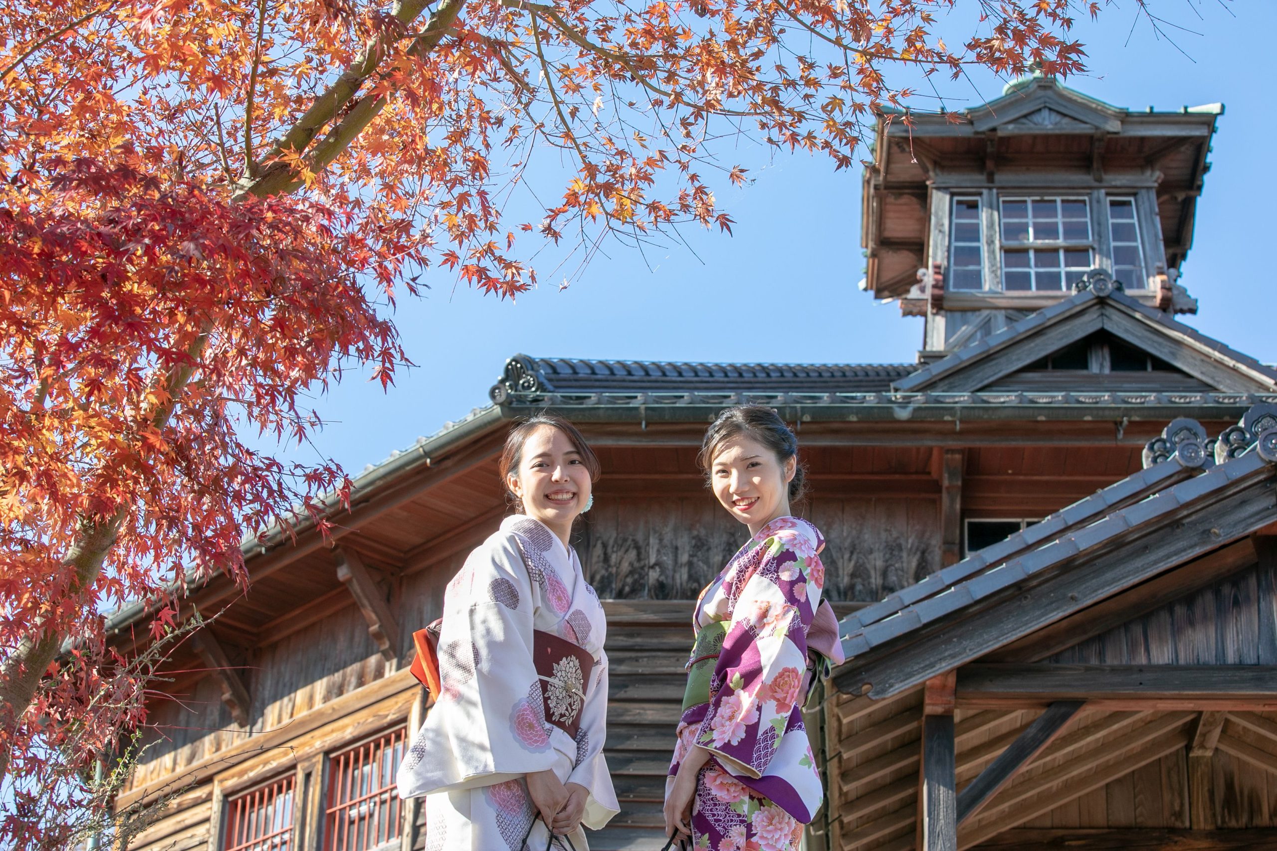 きもので歩く明治村