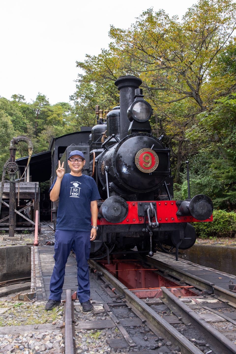蒸気機関車9号といっしょに記念撮影をしよう！
